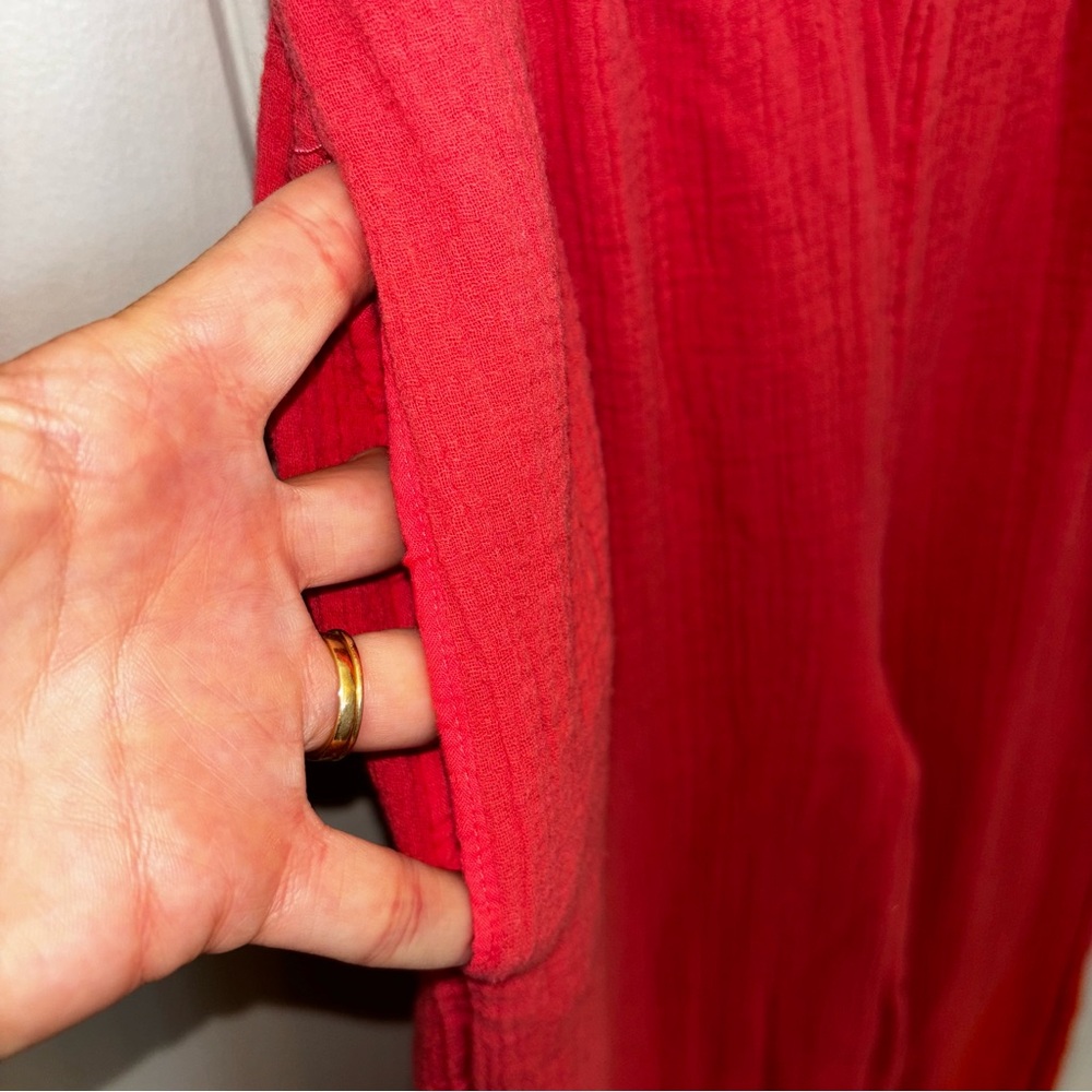 Dolan Anthropologie XS Muslin pants Set Ombré Sunwashed red-orange beach summer - Picture 5 of 13